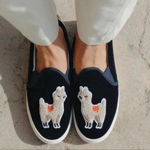 Soludos Velvet Llama Sneaker Size 7.5